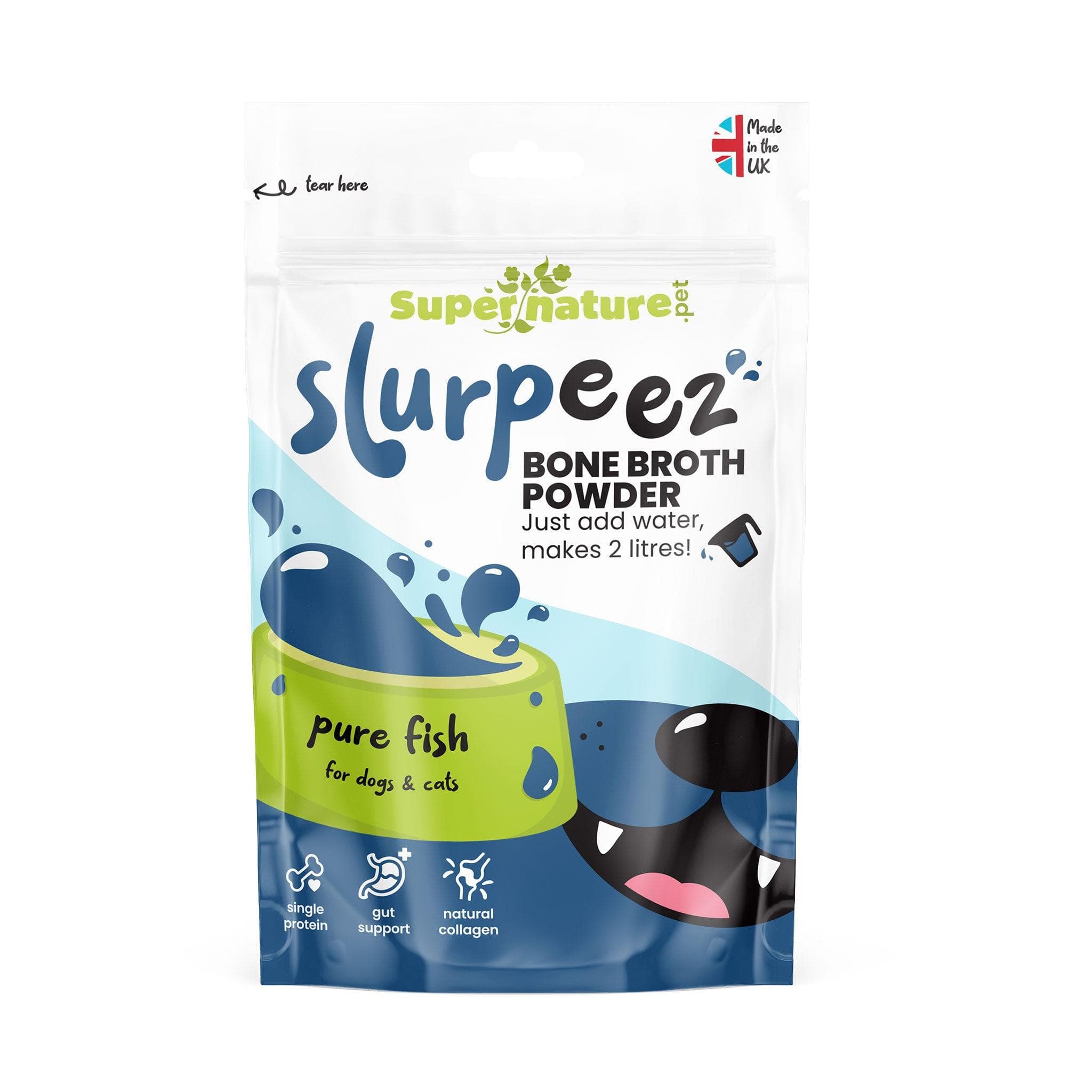 Supernature Slurpeez Fish Bone Broth Powder for Dogs 60g – Natures