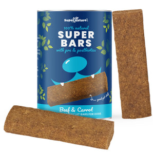 Natural Treats Super Bars - Beef & Carrot Baked Treat Bars for Dogs 400g