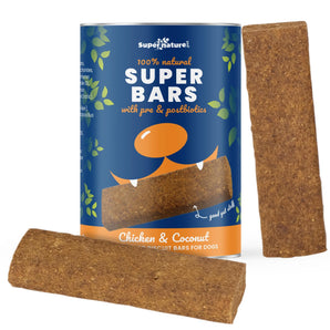 Natural Treats Super Bars - Chicken & Coconut Baked Treat Bars for Dogs 400g