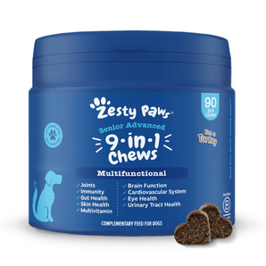 Natures Grub 90 Chews Zesty Paws 9 in 1 Senior Advanced Chews - Turkey