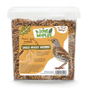 Natures Grub Love Wildlife Dried Mixed Worms 800g