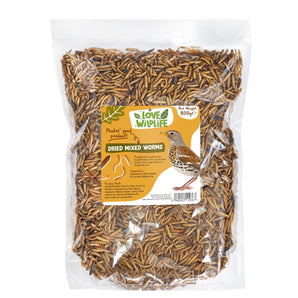 Natures Grub Love Wildlife Dried Mixed Worms 800g Refill
