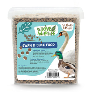 Natures Grub Love Wildlife Swan & Duck Food 1.8kg Bucket