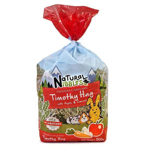 Natures Grub Natural Nibbles Canadian Timothy Hay with Apple & Carrot 500g