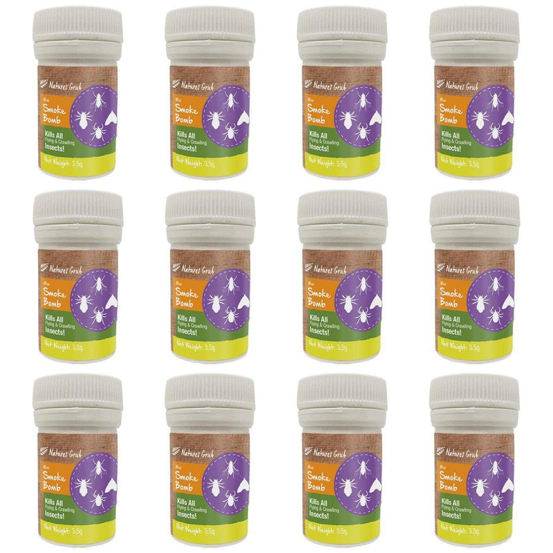 Natures Grub 12 x 3.5g Smoke Bomb Red Mite & Insect Killer Smoke Bomb