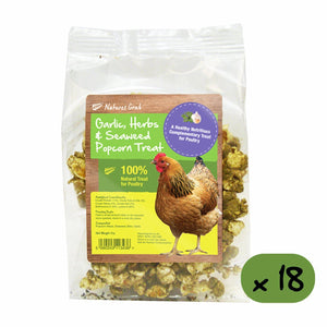 Natures Grub 18 x 20g Bag Garlic, Herb & Seaweed Popcorn Treat