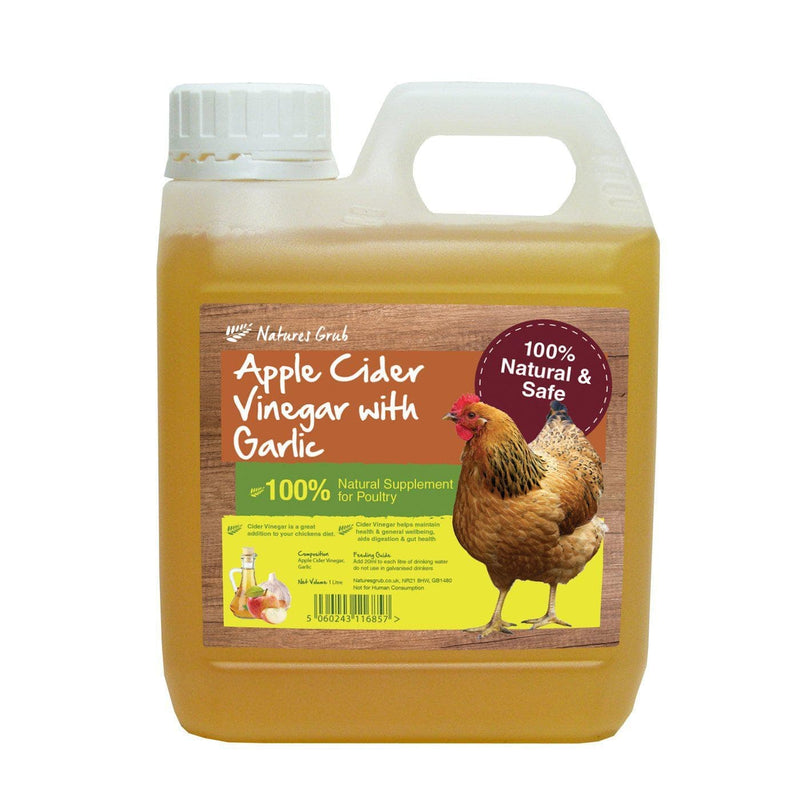 Natures Grub 1ltr Bottle Apple Cider Vinegar with Garlic