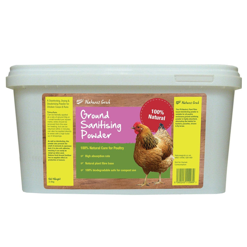 Natures Grub 2.5kg Bucket Ground Sanitising Powder