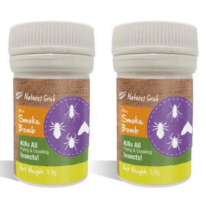 Natures Grub 2 x 3.5g Smoke Bomb Red Mite & Insect Killer Smoke Bomb
