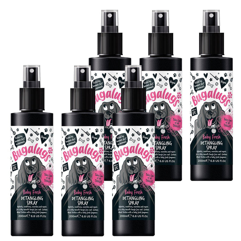 Natures Grub 200ml x 6 Bugalugs Baby Fresh Dog Detangling Spray