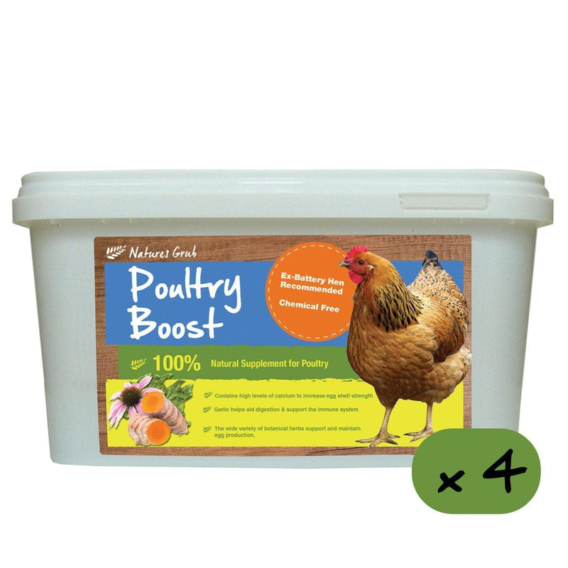 Natures Grub 4 x 1.5kg Bucket Poultry Boost - Herbal Tonic