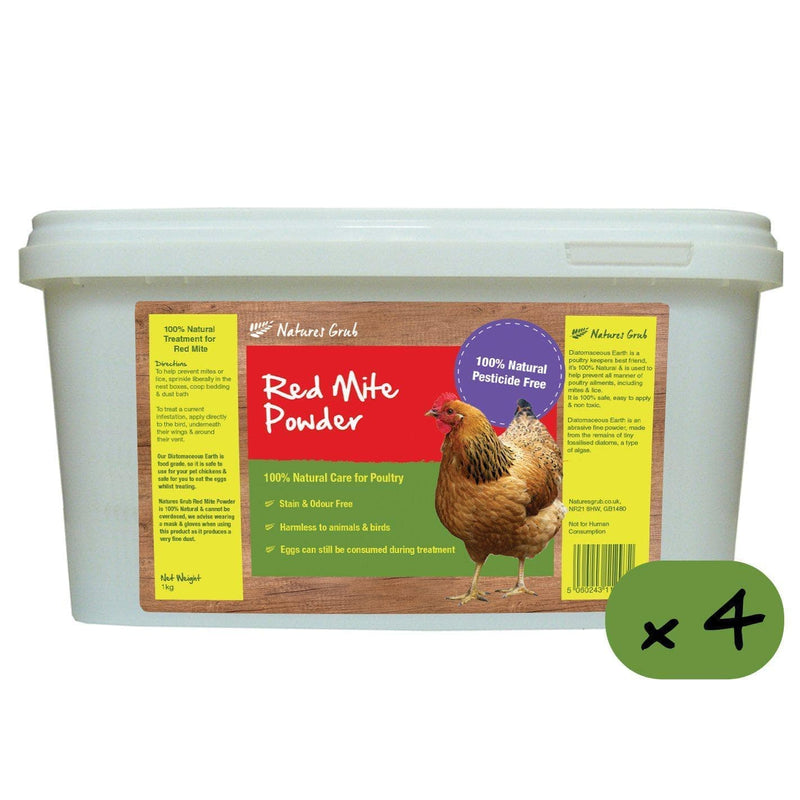 Natures Grub 4 x 1kg Bucket Red Mite Powder