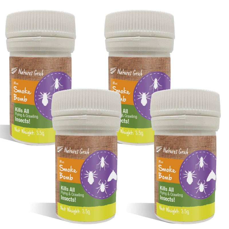 Natures Grub 4 x 3.5g Smoke Bomb Red Mite & Insect Killer Smoke Bomb