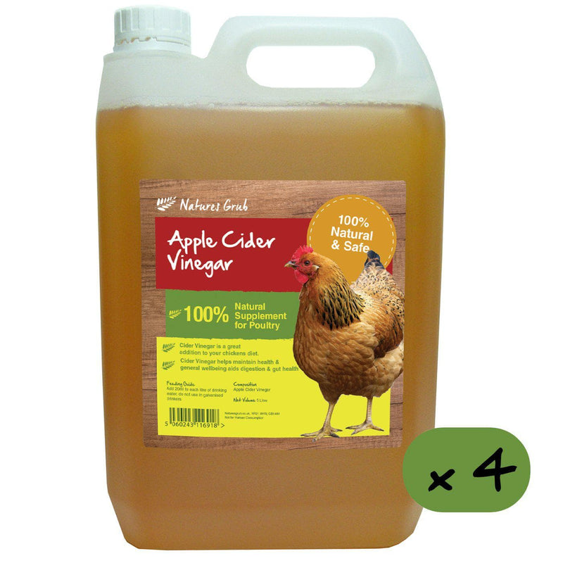 Natures Grub 4 x 5ltr Jerry Can Apple Cider Vinegar