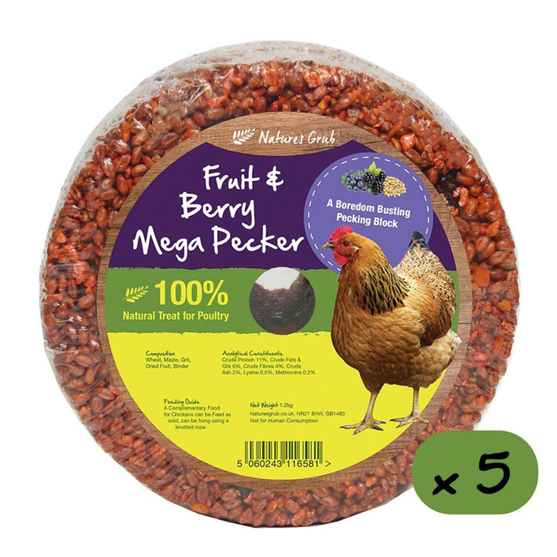 Natures Grub 5 x 1.2kg Mega Pecker Fruit & Berry Mega Pecker
