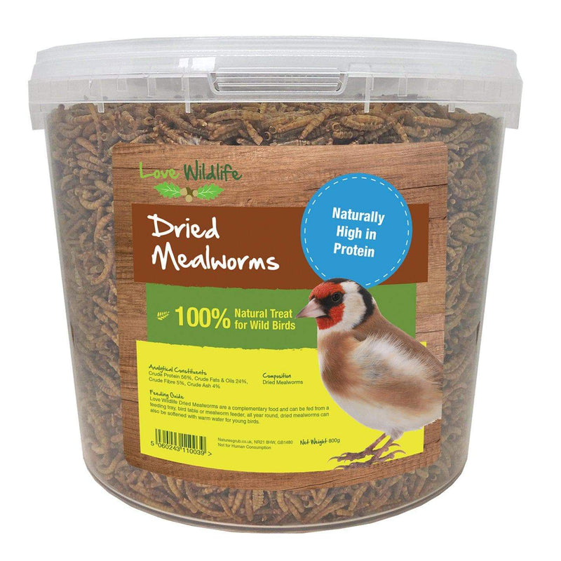 Natures Grub 5ltr Bucket (800g) Dried Mealworms
