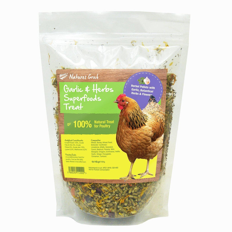 Natures Grub 600g Pouch Garlic & Herb Superfoods Treat