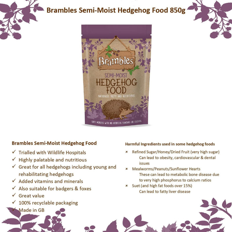 Natures Grub Brambles Semi-Moist Hedgehog Food